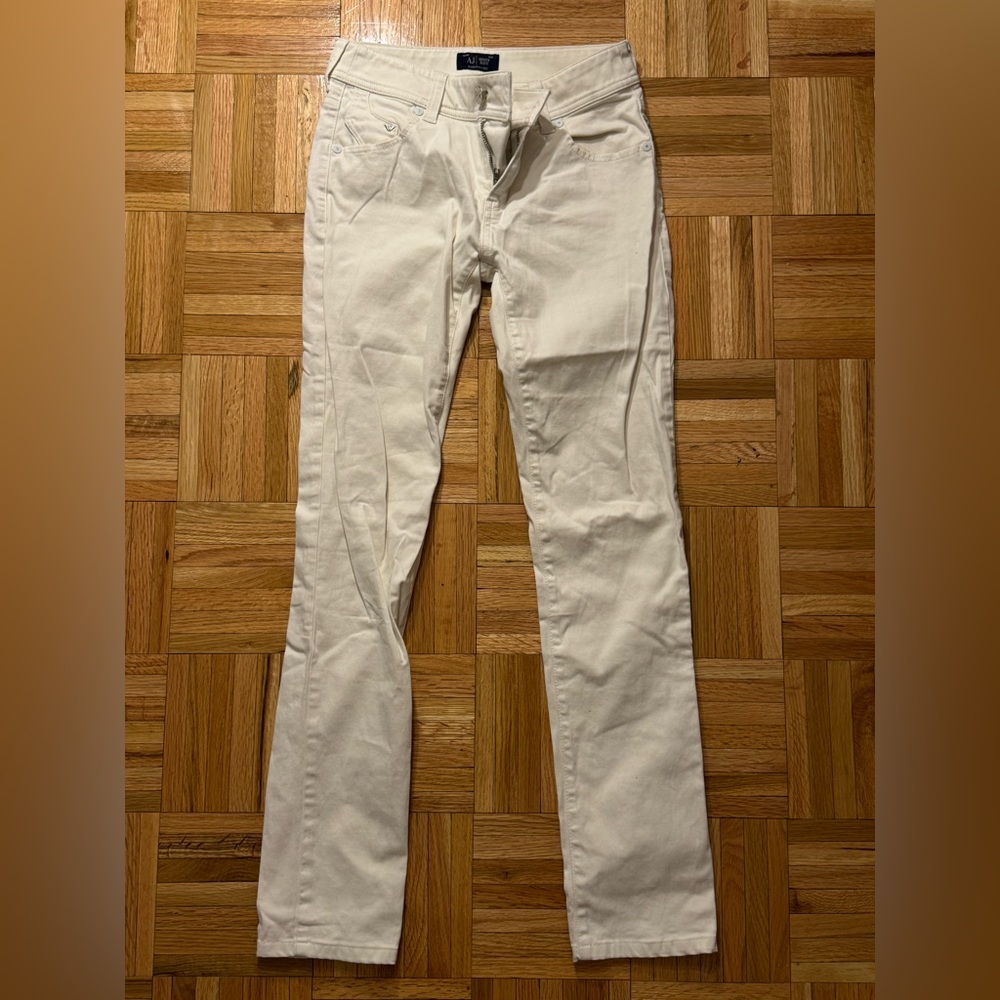 Armani Jeans AJ straight leg Jeans- white
